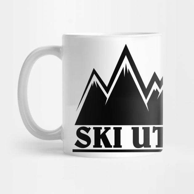 Ski Utah Mountain Outline by HolidayShirts